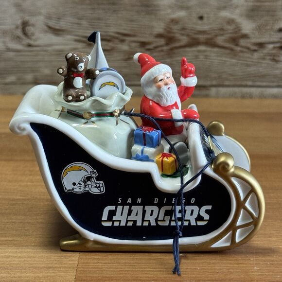 2010 San Diego Chargers Christmas Sleigh Ornament Danbury Mint -- Original Box - Picture 1 of 8